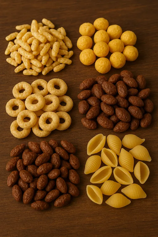 Prepared foods obtained by the swelling or roasting of cereals or cereal products